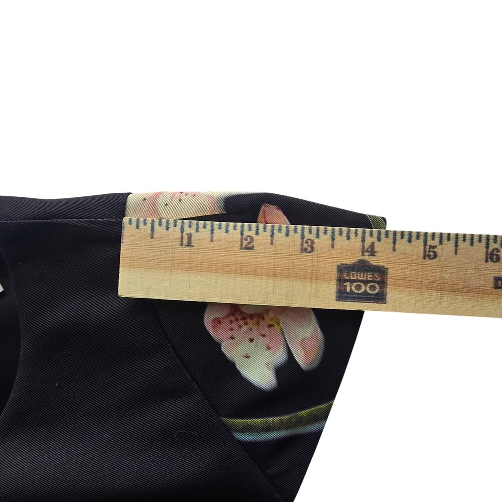Ted Baker Womens Black Floral & Bird Fit & Flare Zaldana Dress w/Pockets | 2 - Picture 11 of 14